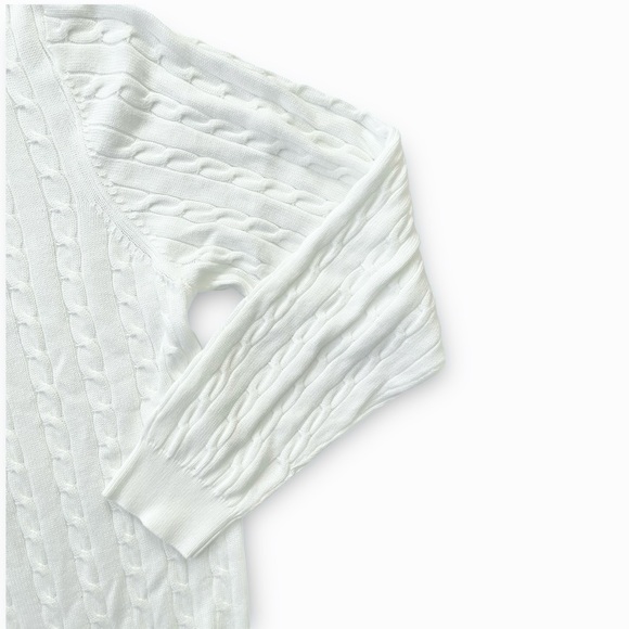 Brooks Brothers men’s supima cotton new crew neck long sleeve sweater white - Picture 3 of 5